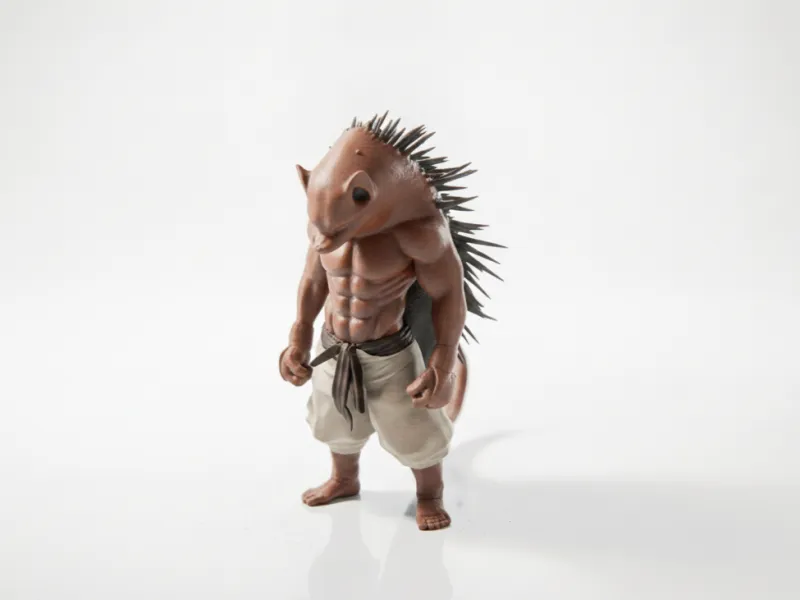 Porcupine Man Warrior Fantasy Figurine 3D Printable