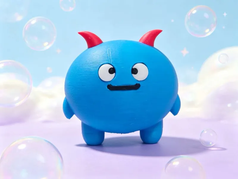 Pequeno Monstro da Dopamina - Puf de Chifre Azul