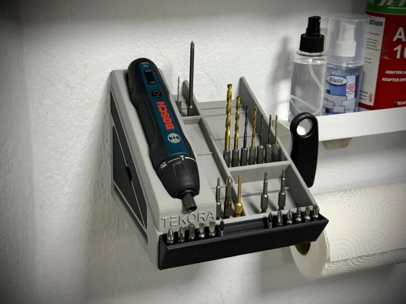 Organizador e Suporte de Pontas para Parafusadeira Bosch Go Escaneada em 3D - Wal