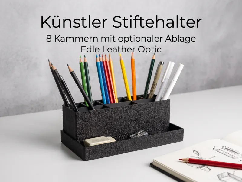 Stiftehalter in Lederoptik