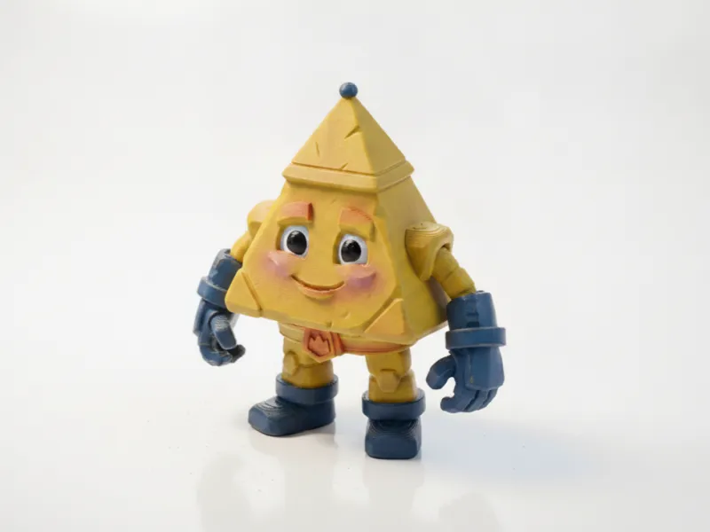 可爱金字塔机器人Q版手办 3D打印模型