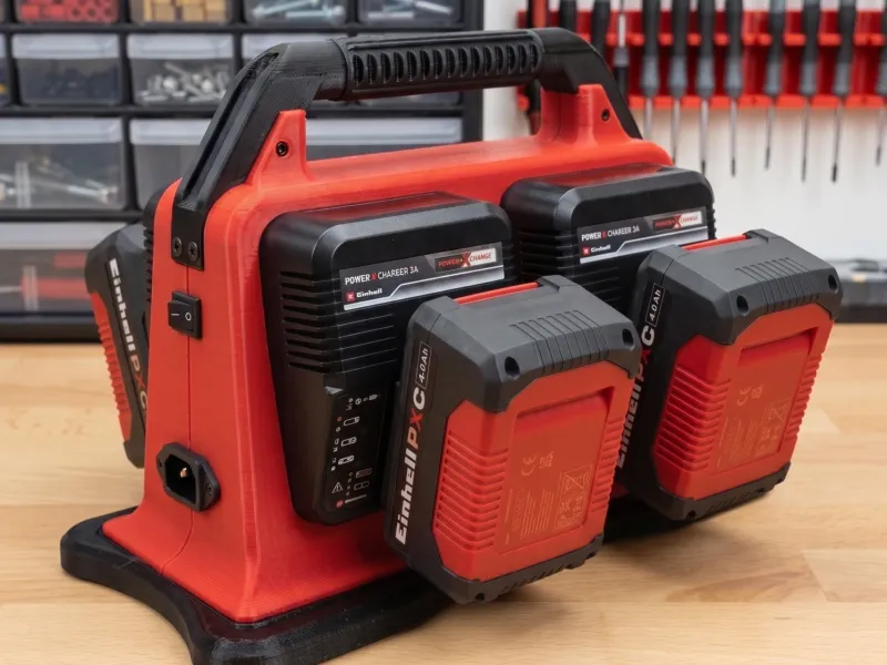 Quad Charging Station for Einhell Power X-Change (4x 3A)
