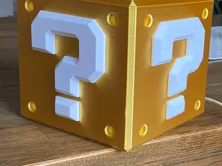 Mario Power-Up Lamp with Versatile Bulb Fixture by Polymeria