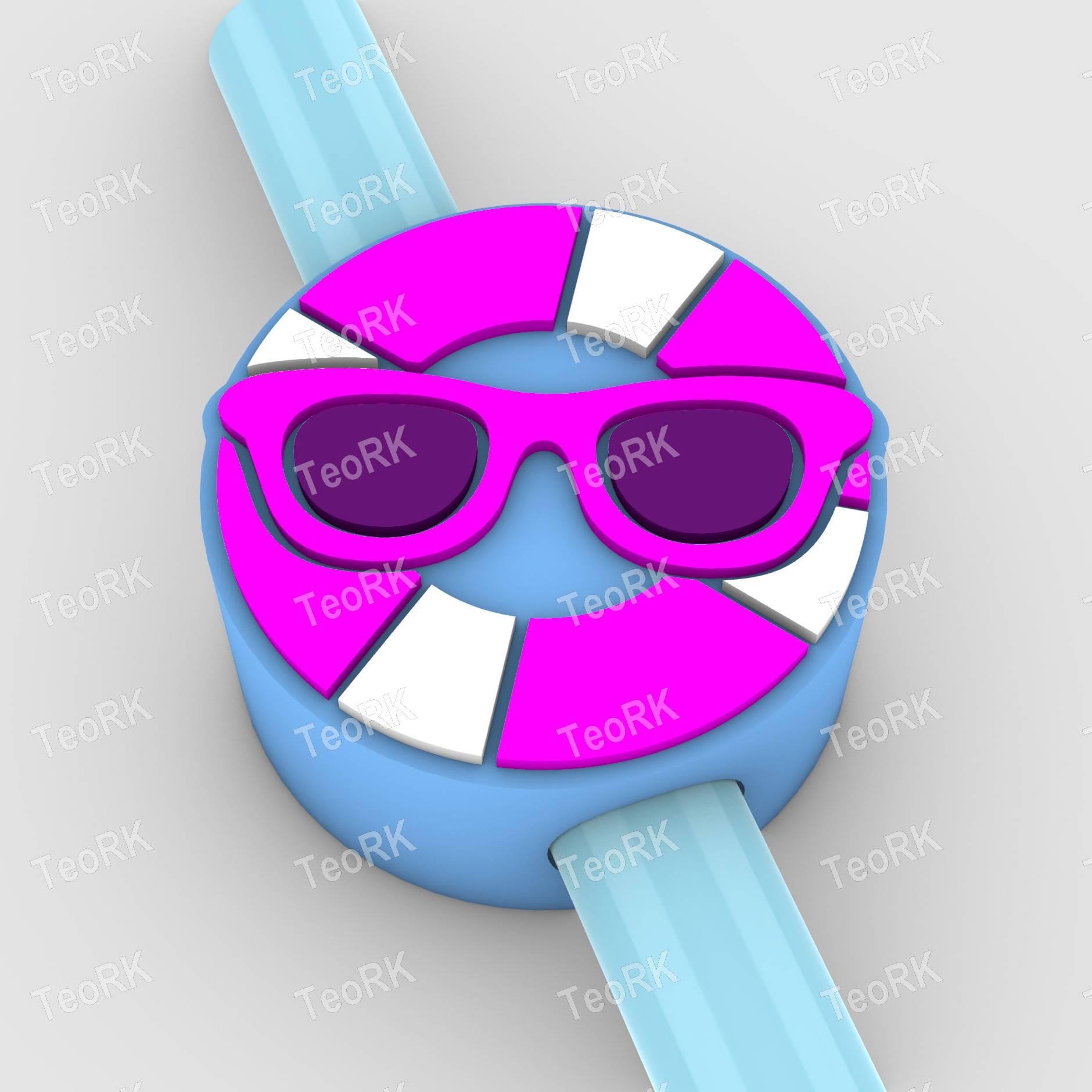 Straw Topper I love summer and vacations