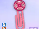 Paperclip Pesas Barbell - bookmark-0