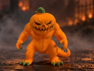 Halloween Pumpkin Kaiju Godzilla Edition