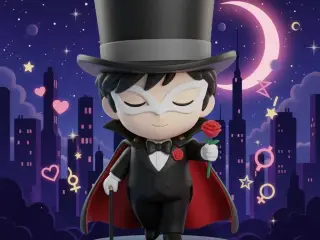 Tuxedo Mask (Mamoru Chiba) Chibi 3D Model STL - Sailor Moon