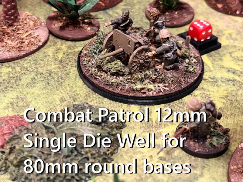 Combat Patrol 12mm Single Die Well for 80mm round bases