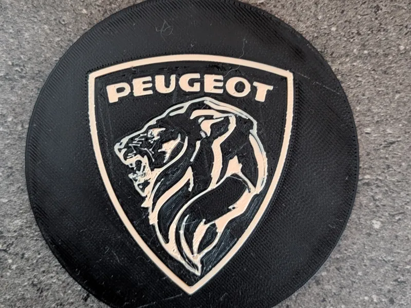 Glazen onderzetter Peugeot