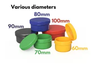 Round Containers with Screwtop Lid