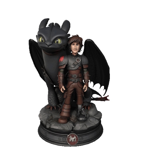 Hiccup and Toothless STL Epic 3D Model