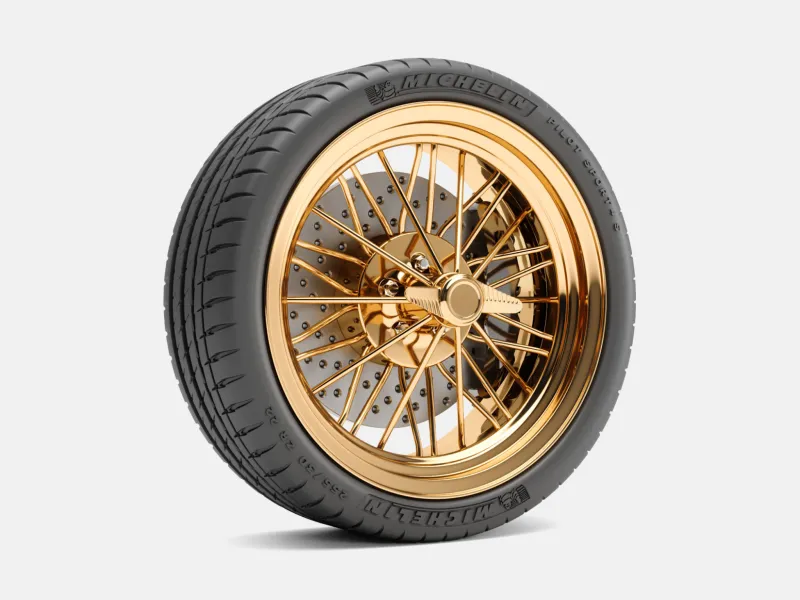 22x9 Texan Wire Wheel, 22 Inch Sport Tire, 255/35R22