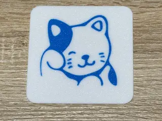 Square coaster cat