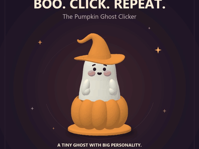 Pumpkin Ghost Clicker | Cute Halloween Fidget