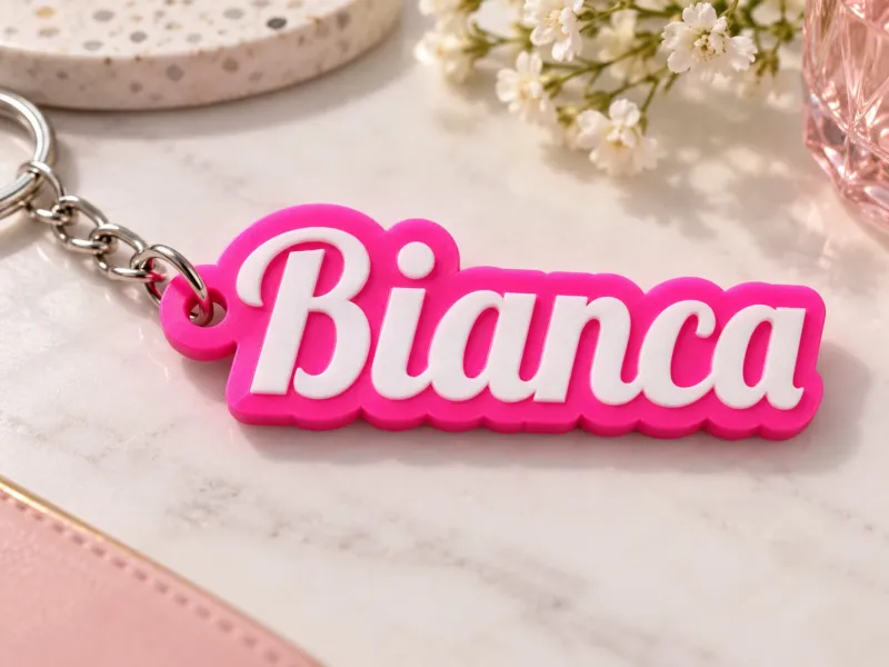 Personalisierter Schlüsselanhänger Name Bianca 3D