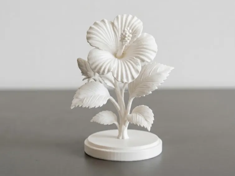 Hibiscus on Stand - Decorative Floral Model