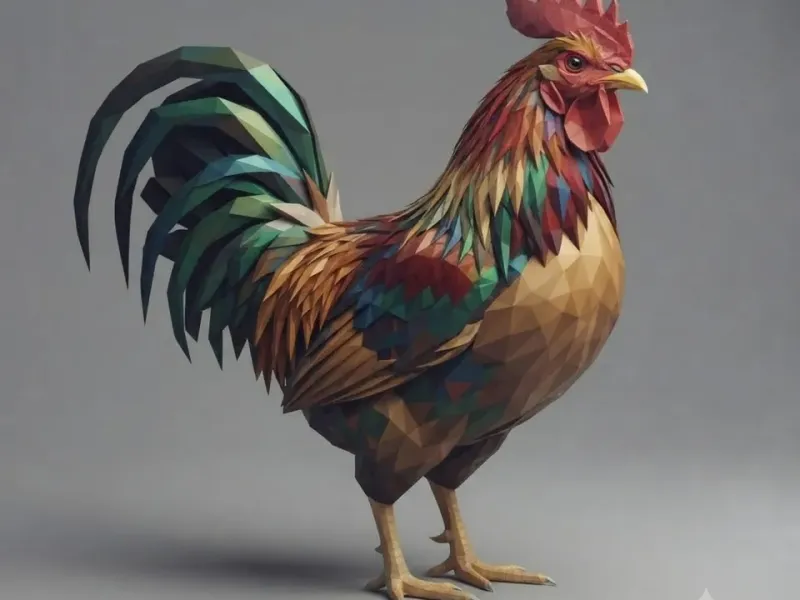 Low Poly Rooster
