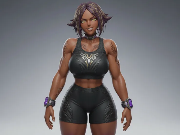 Yoruichi Shihouin manga y anime Bleach Model 3D