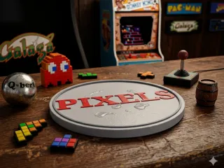 Pixels coaster