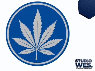 Cannabis Leaf - Allowed Traffic Sign - Wall Art v1