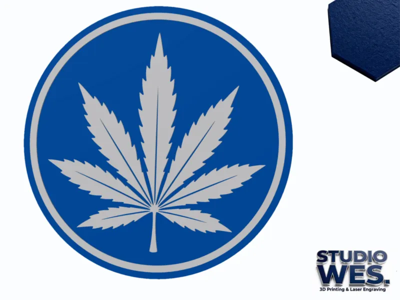 Cannabis Leaf - Allowed Traffic Sign - Wall Art v1
