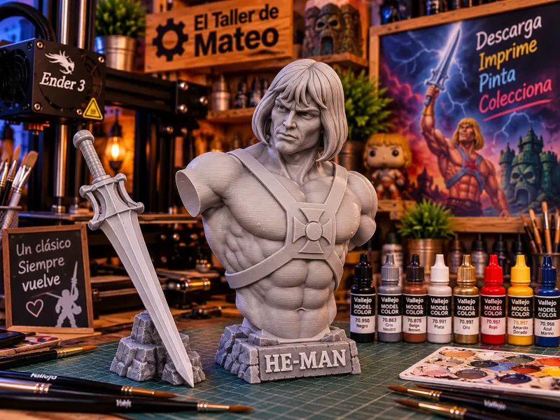 Busto homenaje a He-Man de los 80