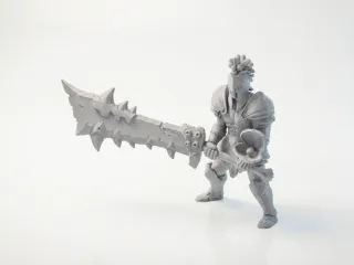 Demonhunter Warrior Fantasy Figurine 3D Printable
