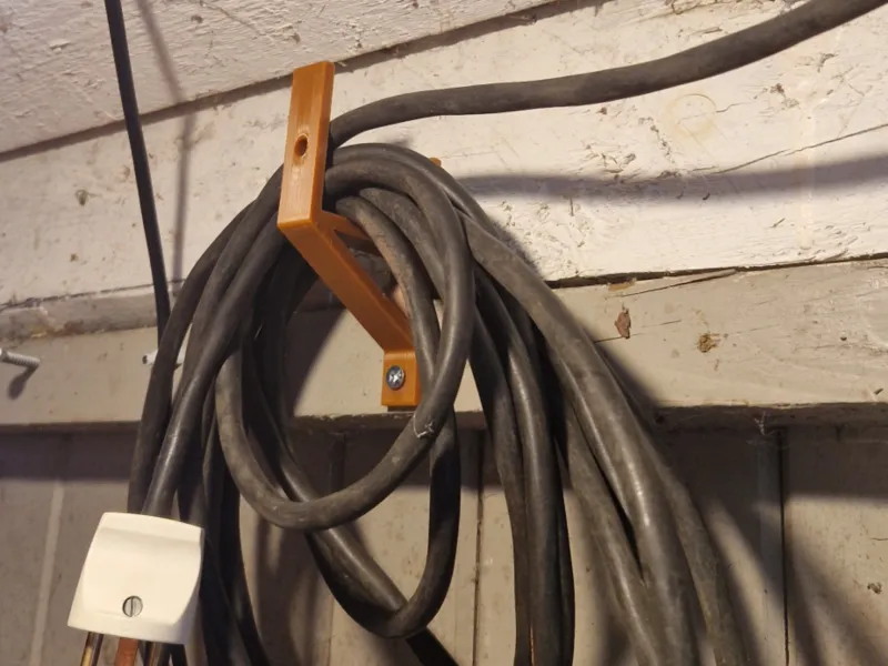 Quick print cable extension cord hook