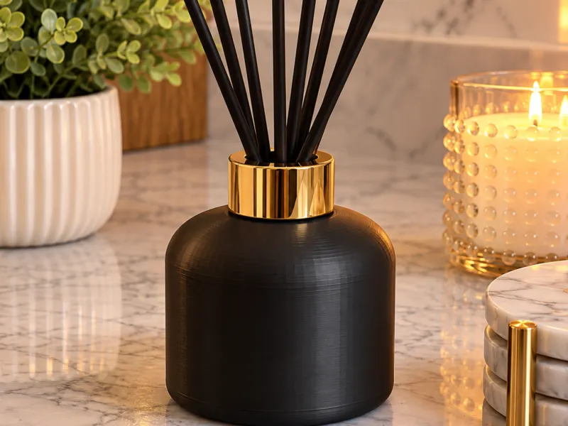 Luxury Reed Diffuser Bottle – Black & Gold | Diffuseur