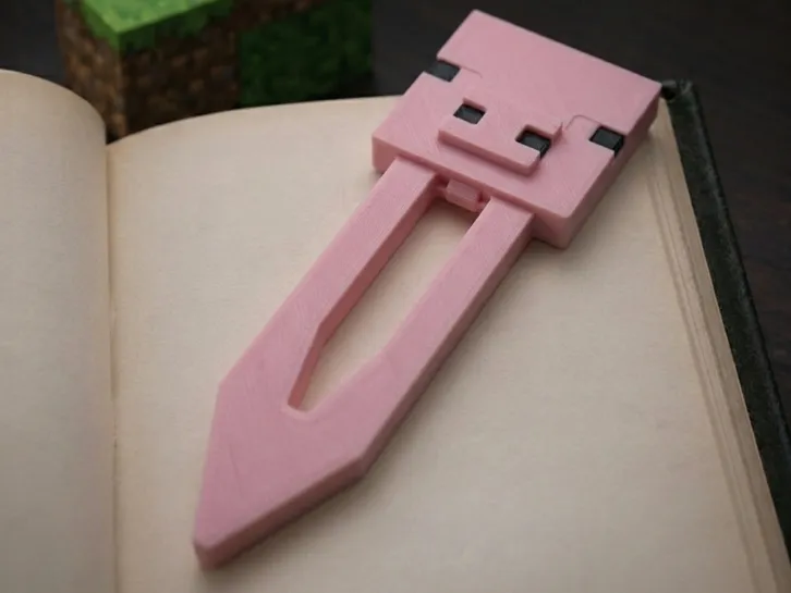 Minecraft Pig Mob Bookmark / For Kids / Easy Print / Fast