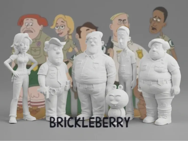 Ensemble de figurines des personnages de Brickleberry