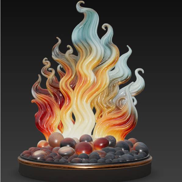 decorative flame sculpture