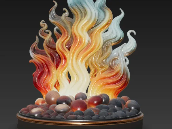 decorative flame sculpture