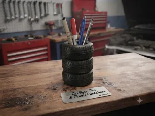Car Tyres Pen & Pencil Holder