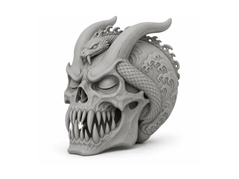 Dragon Demon Skull