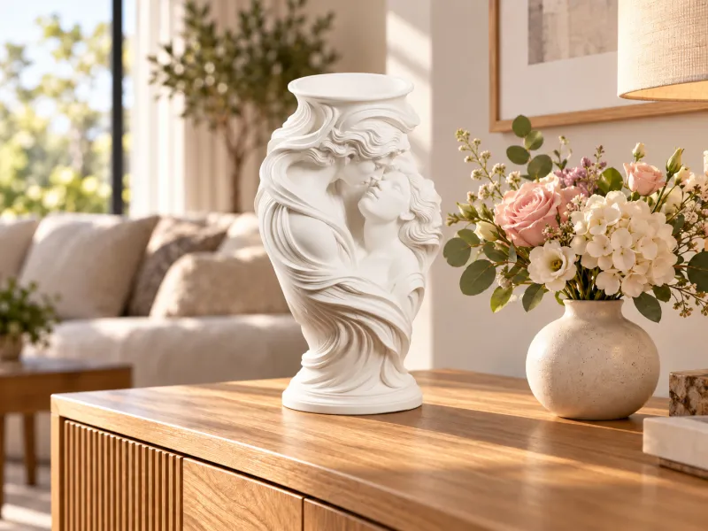 Vaso de Duas Faces - Escultura Decorativa Surrealista