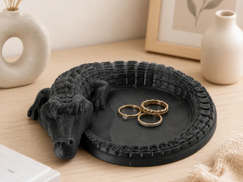 Organizador de Crocodilo - Acessório Funcional para Mesa