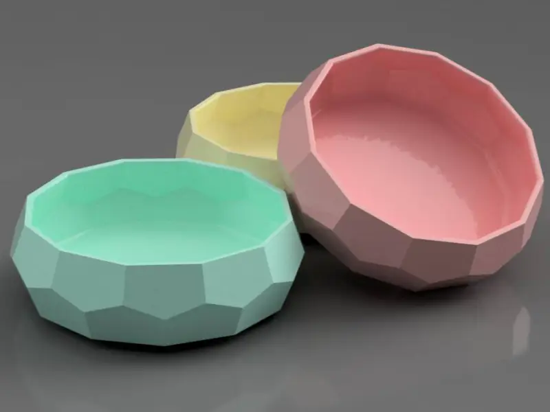 low poly bowl Tray Catchall