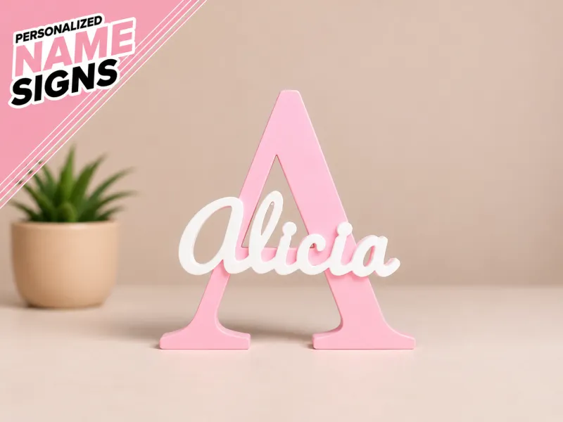 Placa de Nome 3D - Alicia