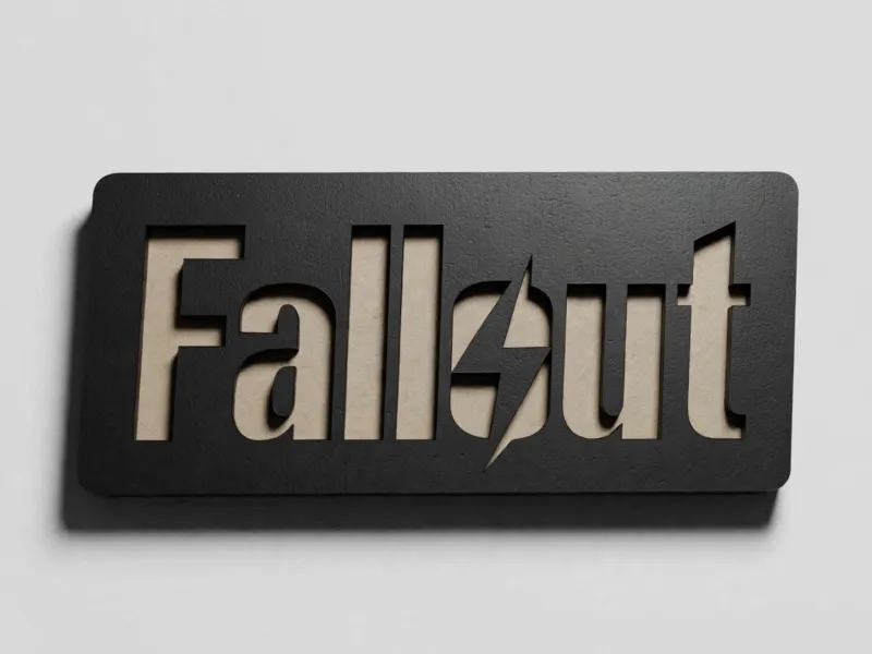 Табличка с логотипом Fallout