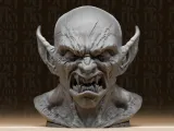 #084 Terrifying Demonic Vampire Head Bust-0