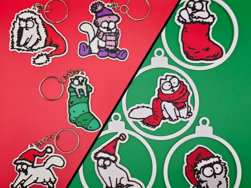 Porte-clés Spécial Noël de Simon's Cat - Ornements de Sapin