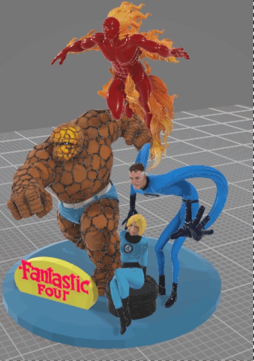 Das Fantastic Four Classic Comic Diorama Modell