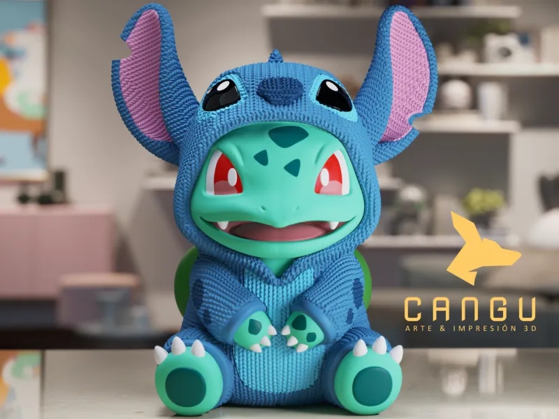 BULBASAUR STITCH CROCHET (NO AMS) -FAN ART MULTIPARTS