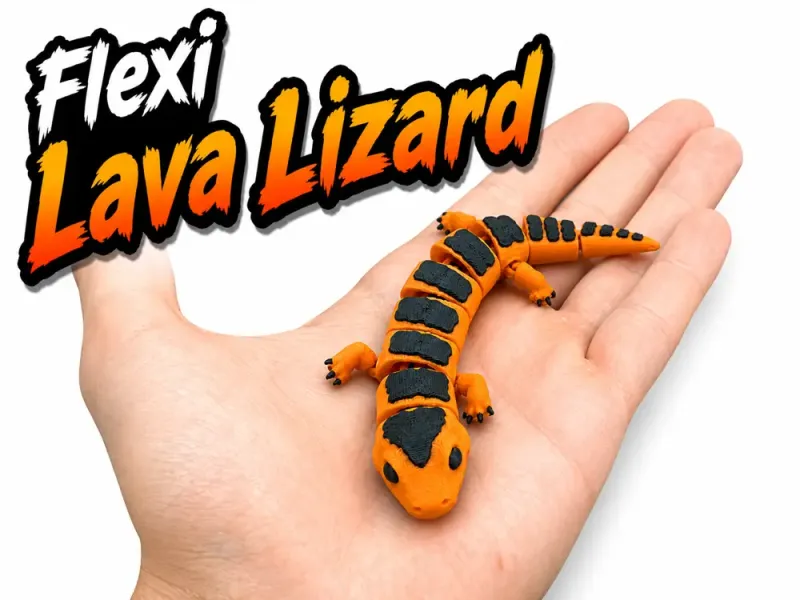 Flexi Lav Kertenkelesi, Sevimli Eklemli Semender | Yerinde Yazdırma