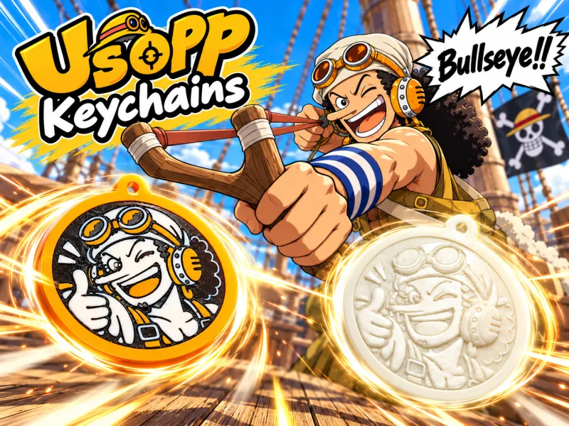 Usopp 🎯 | Anime Keychain – Straw Hat Collection