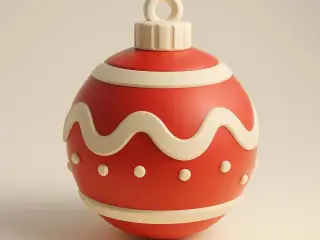 Xmas Tree ornament Ball 3d