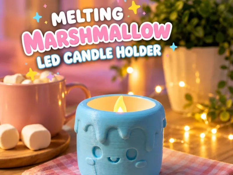 Melting Marshmallow LED candle holder