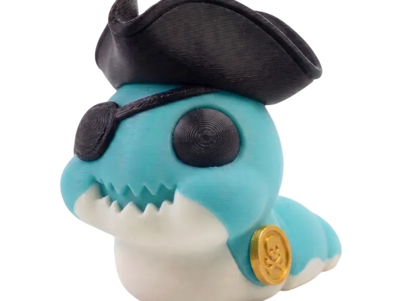 FlexiSlugs Pirate Ghost - Flexi Articulated Chibi Slug STL