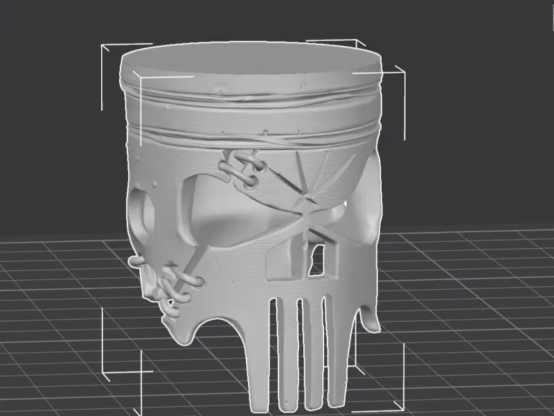 Punisher Kafatası 50cc Moped Pistonu – 3D Yazdırılabilir